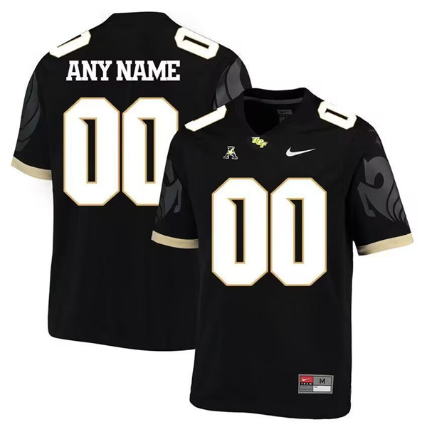 Men's UCF Knights ACTIVE PLAYER Custom Black Stitched Football Jersey-0